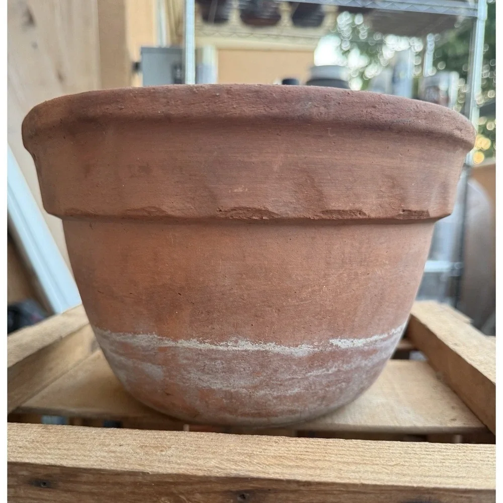Aged Vintage Terracotta Planter Pot 10x6.24
